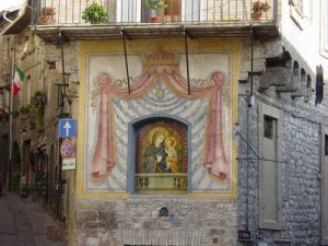 The end of a block was turned into a shrine The end of a block was turned into a shrine
