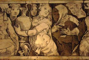 A detail from the floor of the Duomo