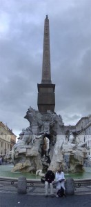One of the fountains at Piazza Navona