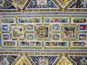 A view of the ceiling of the Libreria Piccolomini