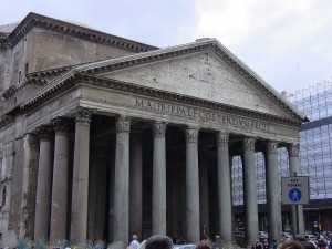 The front of the Pantheon