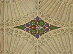 A view of the fan-style ceiling in the Abbey A view of the fan-style ceiling in the Abbey