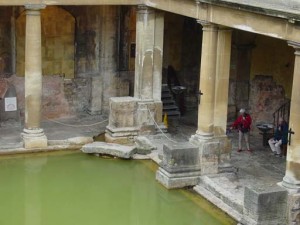 A view of the baths from the upper level A view of the baths from the upper level