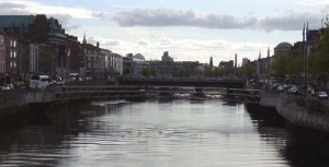 The veiw south of the Liffey from the same bridge The veiw south of the Liffey from the same bridge