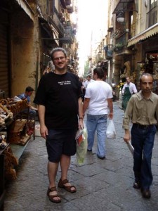 Here I am on a street in Naples Here I am on a street in Naples