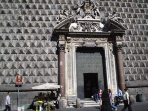 A detail of the facade and the main entrance A detail of the facade and the main entrance