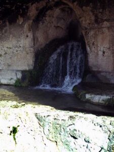 The Greeks diverted a natural spring to the theatre above the seating area