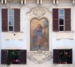 A Madonna on a wall outside the Pantheon A Madonna on a wall outside the Pantheon