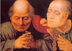 "Two Old Men at Prayer (The Hypocrites)" by Quinten Massys "Two Old Men at Prayer (The Hypocrites)" by Quinten Massys