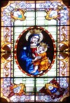 A window of the Madonna and child A window of the Madonna and child