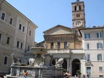 The facade of Santa Maria in Trastevere The facade of Santa Maria in Trastevere