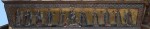 A detail of the outside mosaic frieze