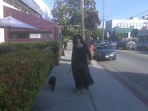 avivaandbasilonsawtelle Aviva and Basil walking along Sawtelle in LA