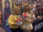 Two women working the Oni booth