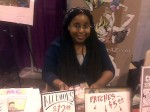 Spike drawing and signing my books