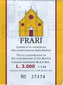 Chiese San Maria Glorioso Frari Ticket Chiese San Maria Glorioso Frari Ticket