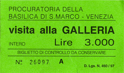 San Marco Basilica Galleria Ticket San Marco Basilica Galleria Ticket