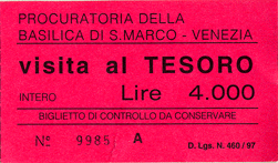 San Marco Basilica Tesoro Ticket San Marco Basilica Tesoro Ticket