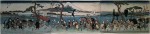 A large joined print by Hiroshige