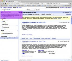 Add a subscription Adding a subscription manually to Google Reader
