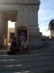 Aviva and Brian in front of the Hindu Temple in Malibu Aviva and Brian in front of the Hindu Temple in Malibu