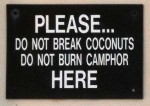 Funny sign at the Hindu Temple Funny sign at the Hindu Temple