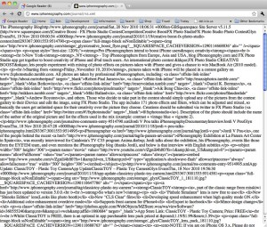 A raw XML feed in a web browser A raw XML feed in a web browser