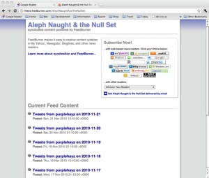 Feedburner RSS feed for site Feedburner RSS feed for site