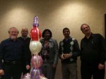 We built a balloon tower 6 ft. tall at a leadership event at work