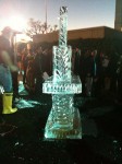 Side view of the ice sculpture