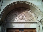 A detail over one of the doors at Royce Hall A detail over one of the doors at Royce Hall