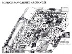Map of Mission San Gabriel Archangel from the gift shop
