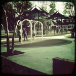 A swing set (Hipstamatic)