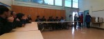 One side of the room waiting for lunch One side of the room waiting for lunch