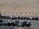 A row of Segues heading along Santa Monica Beach