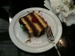 Aviva and I split a 7 layer cake at a local deli
