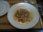 I had tortellini stuffed with veal shank in a Parmesiano sauce