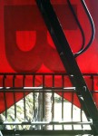 An art shot of a banner from behind