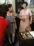 Two women in period dress