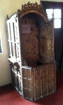 An original confessional from the museum An original confessional from the museum