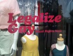 On the window of American Apparel On the window of American Apparel