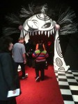 The entrance to the Tim Burton show The entrance to the Tim Burton show