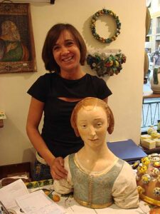 The sales woman with the bust we bought The sales woman with the bust we bought
