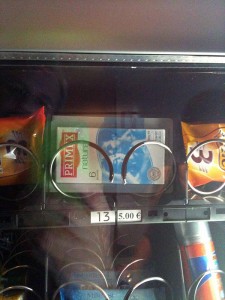 The vending machine in the Sheratin sold condoms The vending machine in the Sheratin sold condoms