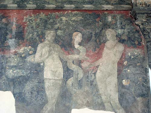 Adam and Eve with the snake (detail)