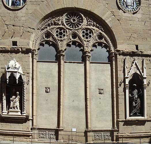 A section of the facade of Orsanmichele
