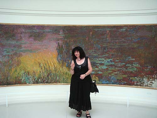 Aviva in front of painting
