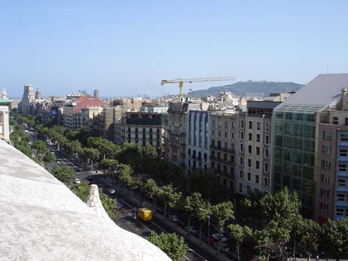 View from the roof of Casa Mila