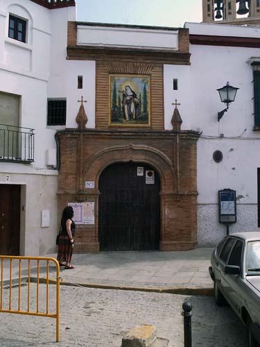 Facade of convent with Aviva