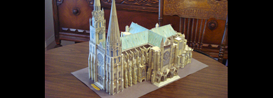 Paper model of Chartres Cathedral – IT’S DONE!